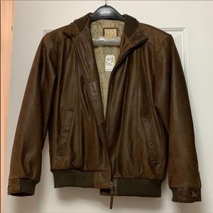 Men’s brown leather jacket